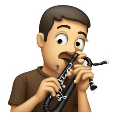 idiot eating a clarinet sticker