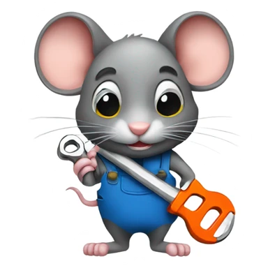 rat with a wrench  sticker