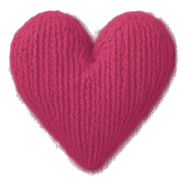 Knit heart sticker