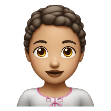 little girl with dark pink cheeks sticker