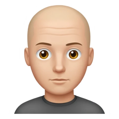 White guy with bald buzzcut sticker
