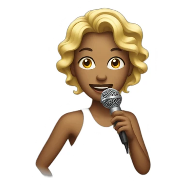 singer with the microphone sticker