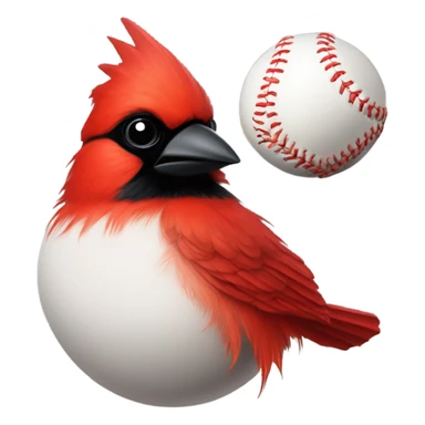 Baseball cardinal sticker