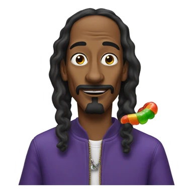 Snoop dog eating gummy worms  sticker