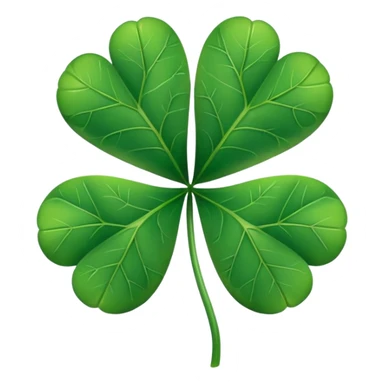 Make a Emoji of five leaf clover only  sticker