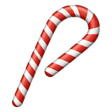 Rainbow Cane: Multicolored candy cane with bright stripes. sticker