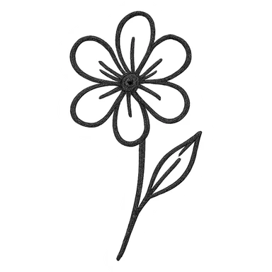 a single flower sticker
