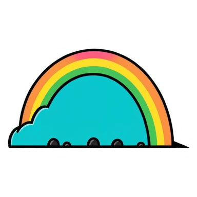Afe turquoise rainbow sticker
