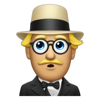 Trump wearing a monocle sticker