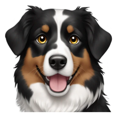 Black and white tricolor Australian shepherd sticker