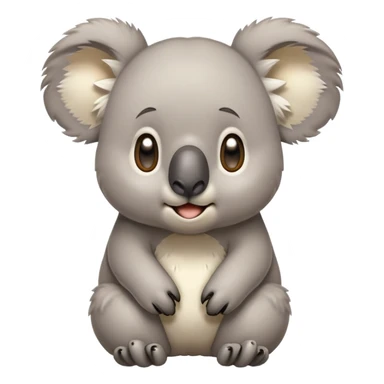 A derpy, confused-looking anime-style koala with a goofy expression and a bit of drool coming from its mouth. sticker