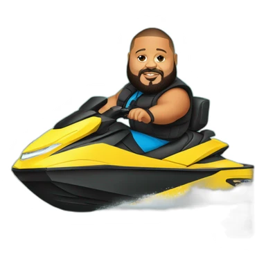 fat dj khaled on jetski sticker