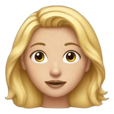 girl with blond hair and long lashes sticker