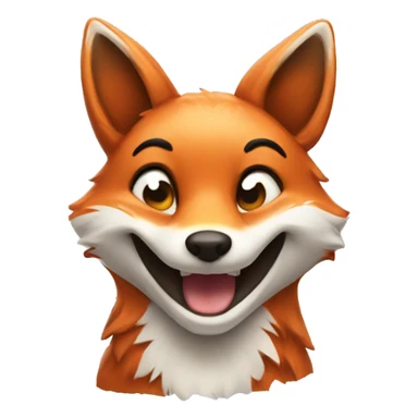 a smiling fox sticker