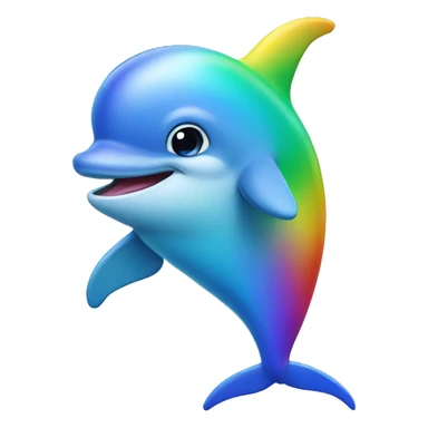 Rainbow dolphin  sticker