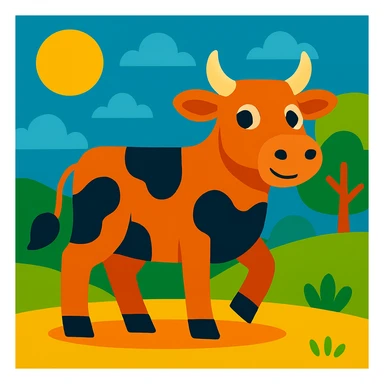 Cow sticker