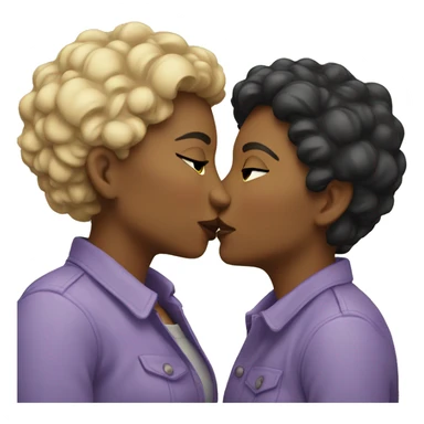 2 lesbians kissing sticker