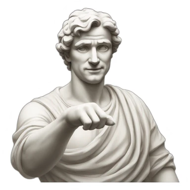 italian statue doing pinched fingers sticker