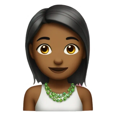 A girl with in New Year's decorations sticker