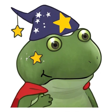 bufo with shooting stars out of eye sockets sticker