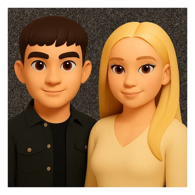 Keep the image as is but slightly space the people apart from each other. Preserve the original style and background exactly. sticker