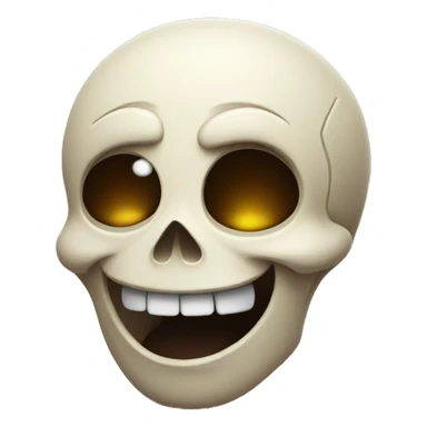 Skull laughing crying rolling on the floor sticker
