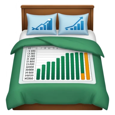 duvet with excel spreadsheet sticker