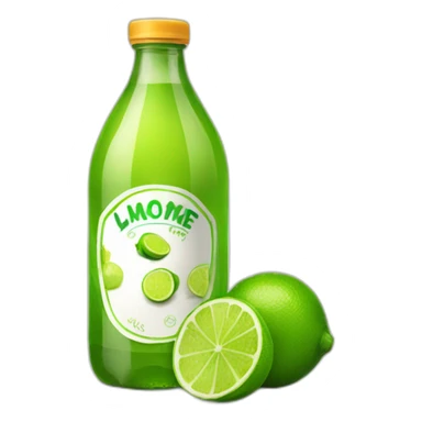 bottle of lime juice sticker