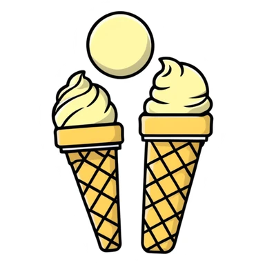 helado granizado, vanilla ice cream with small crunchy ice pieces or chocolate chips sticker