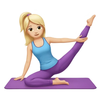 pilates on the mat create emoji sticker