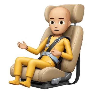 crash test dummy in the seat  sticker