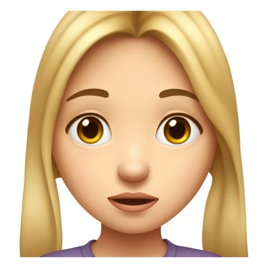 girl face with embarrassment  sticker