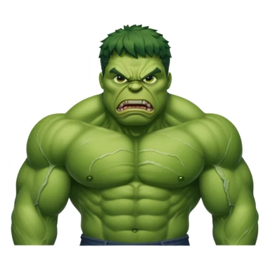 angry hulk sticker