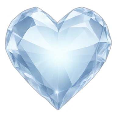 White Crystal heart sticker