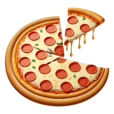realistic pizza, up view sticker