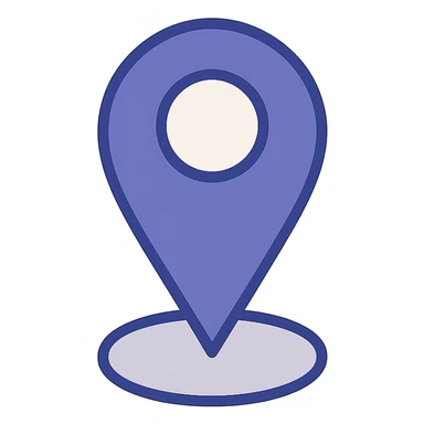 purple pin, flat design, minimal details sticker