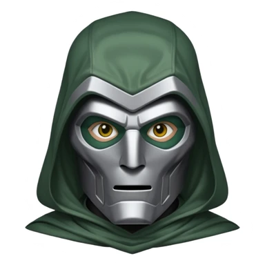 Doctor Doom silver mask sticker