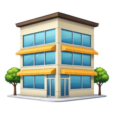 healthy restaurant building sticker