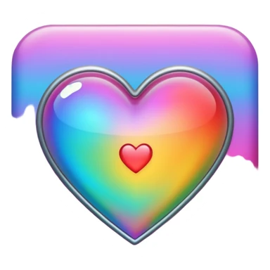 heart with a holographic reflection sticker