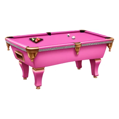 Pink pool table with glitter  sticker
