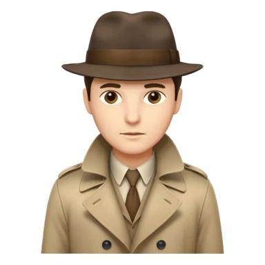 Detective (Fedoras, trench coats; subtle but modern) sticker