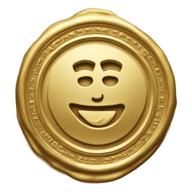 gold wax stamp sticker