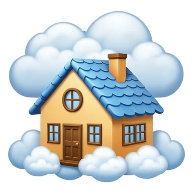 house made of clouds material  sticker