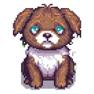 Pixel art Toto from Wizard of Oz, small and cute sticker
