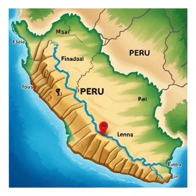 Map of Peru sticker
