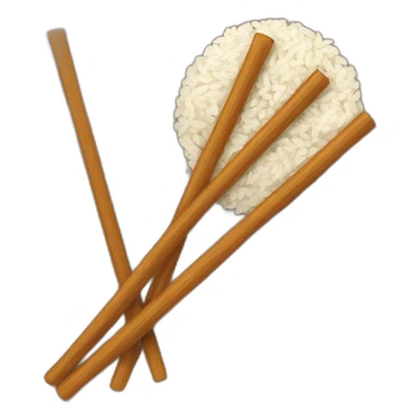 Chopsticks and rice sticker