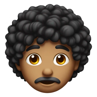 Boy with black puffy hair and huge nose with pimples all over it sticker