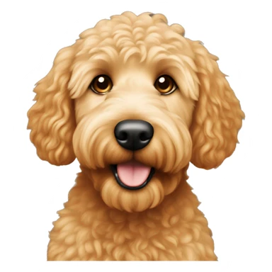 apricot golden doodle sticker