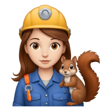 Girl mechanic squirrel  sticker