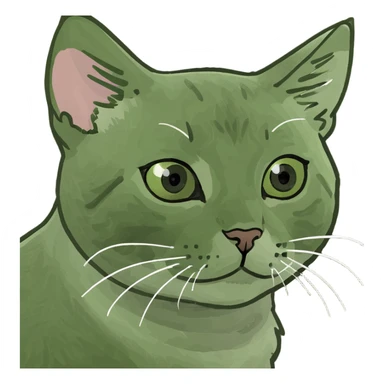 Unwell kitten sticker